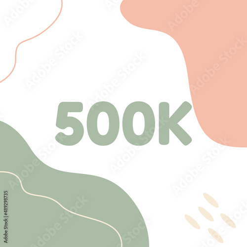 Thank you social media 500k followers and subscibers template
