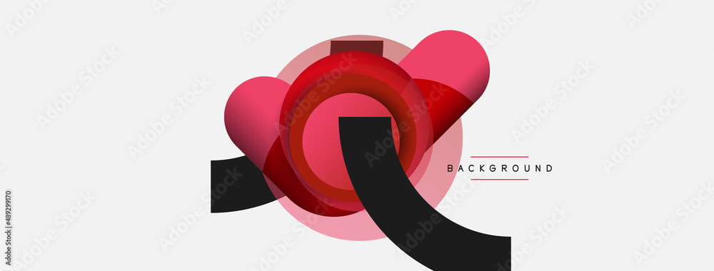 Circle and round shapes abstract background. Vector illustration for wallpaper banner background or landing page