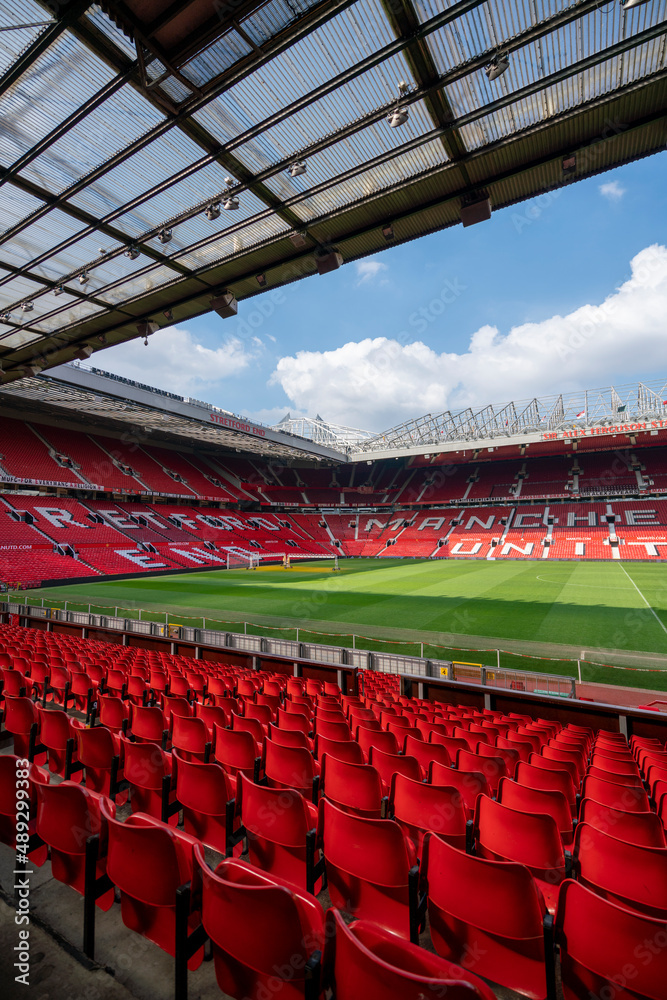 Manchester, UK MAY 17, 2021Old Trafford football stadium is the