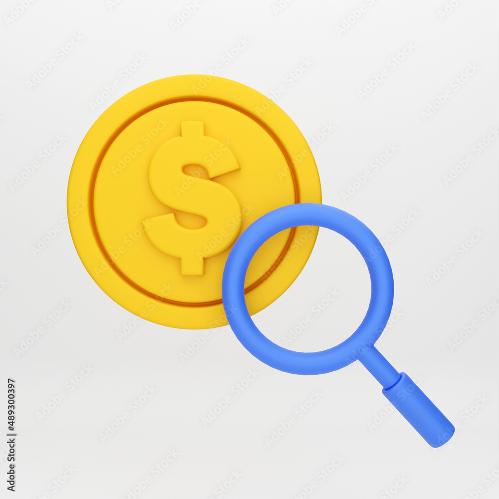 3d cartoon icon coin scan for mockup template presentation infographic 3d render illustration 3d cartoon icon coin scan for mockup template presentation infographic 3d render illustration
