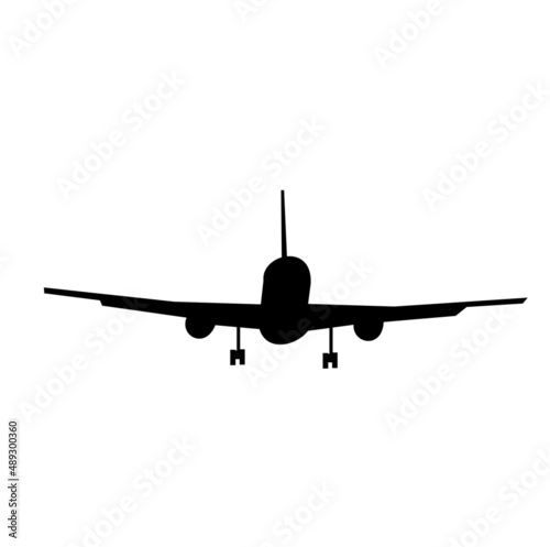 commercial airplane silhouette