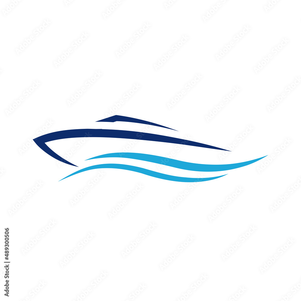 boat logo icon design illustration