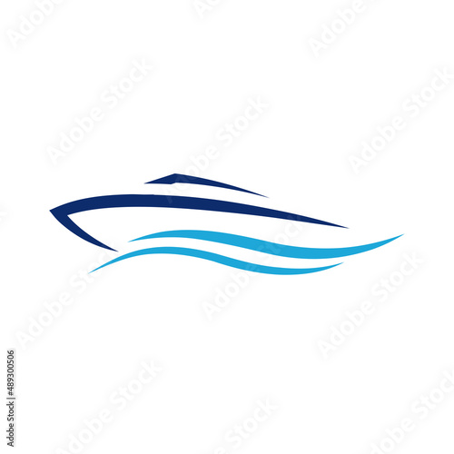 boat logo icon design illustration