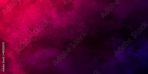 Abstract night sky space watercolor background with stars. watercolor red pink blue gradient nebula universe. watercolor hand-drawn illustration. Pink watercolor ombre leaks and splashes texture. 