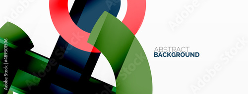 Color geometric stripes, lines abstract background. Minimal geometric template for wallpaper, banner, presentation