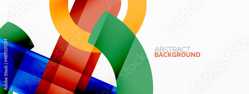 Color geometric stripes, lines abstract background. Minimal geometric template for wallpaper, banner, presentation