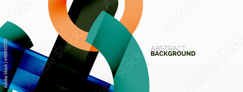 Color geometric stripes, lines abstract background. Minimal geometric template for wallpaper, banner, presentation