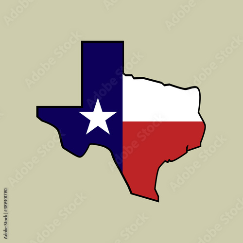 Texas flag independence day. Texas map illustration. vector design.