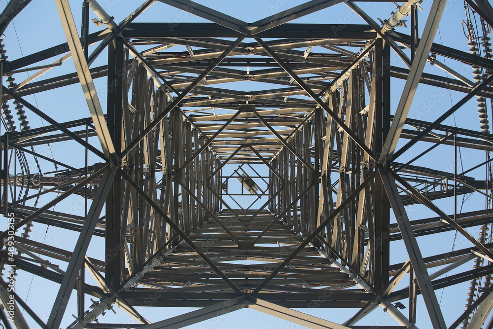 Fototapeta premium the transmission tower structure background