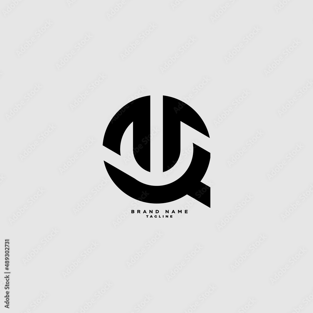 
Letter QT simple logo design vector