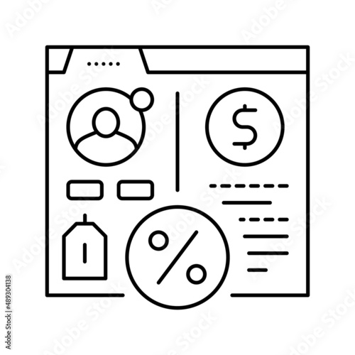 lending finance line icon vector illustration photo