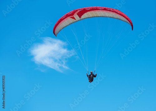 Freedom at its finest. Paragliding on a sunny day.