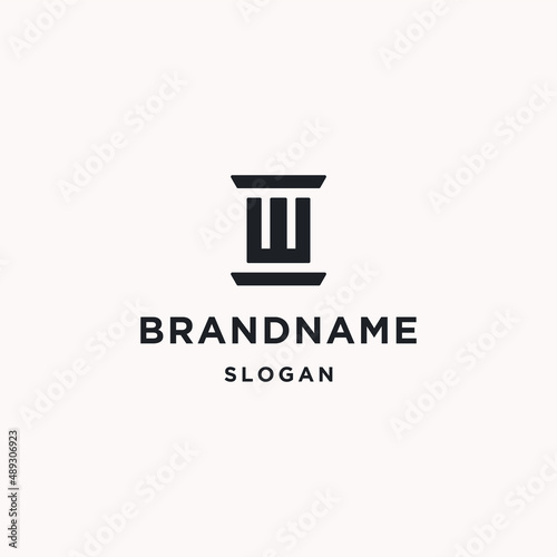 Letter W Law firm logo icon design template 