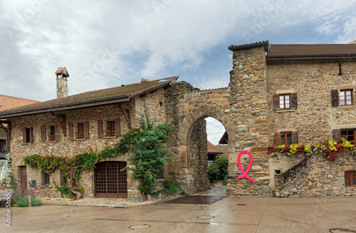 Old town Yvoire on Lake Geneva