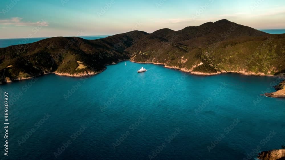 Hyperlapse aerial over Bay of Islands, New Zealand Hyperlapse aerial over Bay of Islands, New Zealand