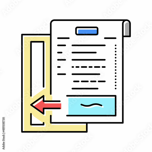 transition to ifrs international financial reporting standards and introduction of new standards color icon vector illustration