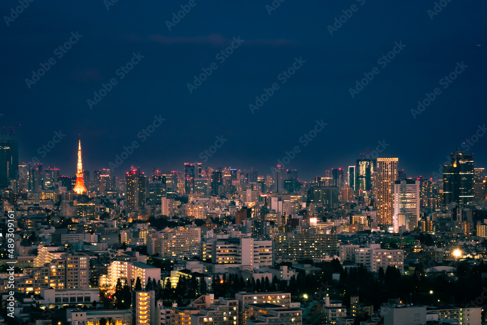 三軒茶屋から六本木・芝方面の都市夜景