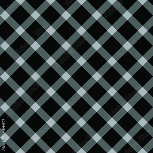 Grey and Black Lumberjack tartan check Plaid Seamless surface Pattern diagonal diamond for textiles and backgrounds.