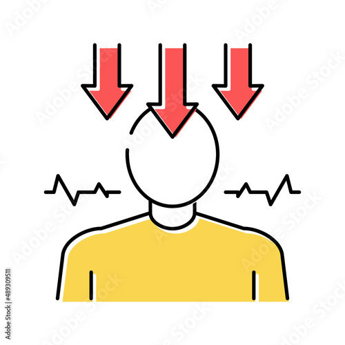 neurosis psychological disease color icon vector illustration