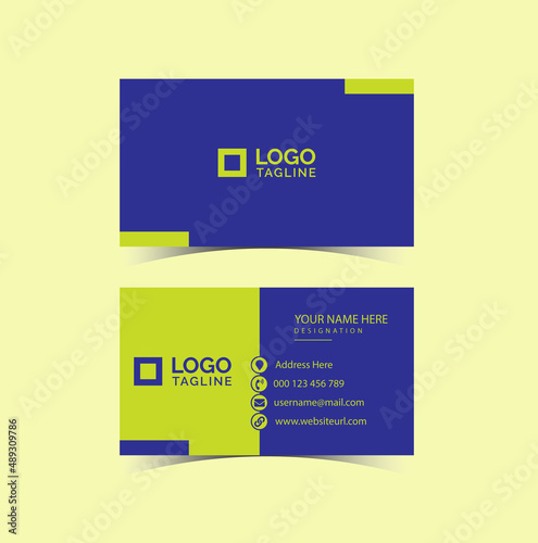 New Creative Corporate Business Card, Colorful Business Card Vector Template