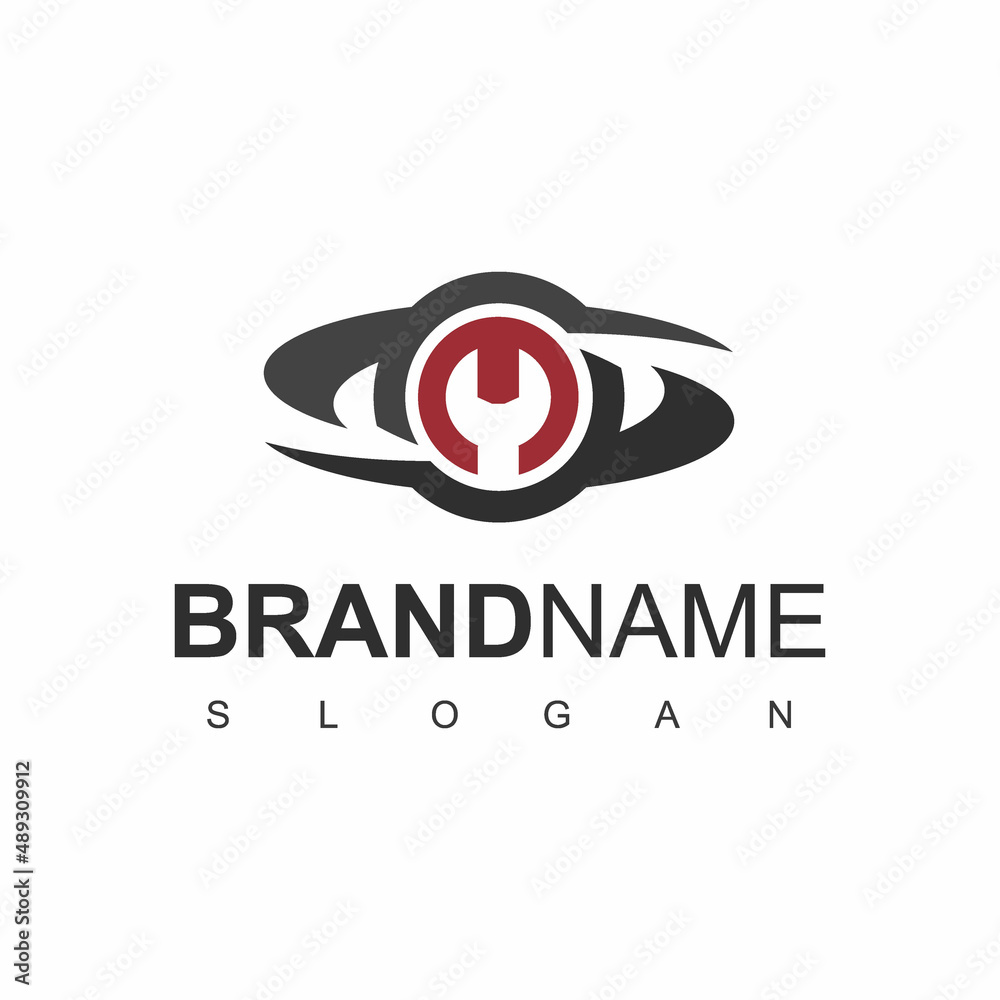 Fototapeta premium Service And Repair Logo Template Wrench Symbol