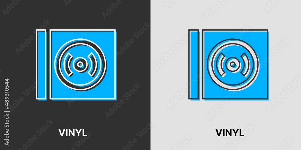Vinyl vector icons. Vinyl symbol collection