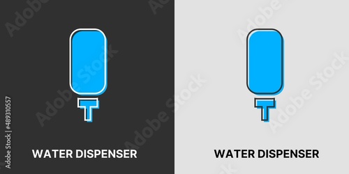 Water dispenser vector icons. Water dispenser symbol collection