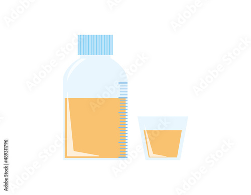 飲み薬　内服薬　ベクターイラスト　シロップ