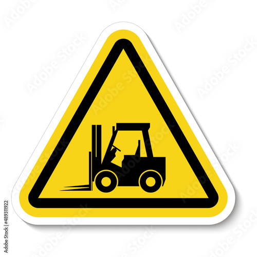 Forklift truck sign,Hazard warning forklift
