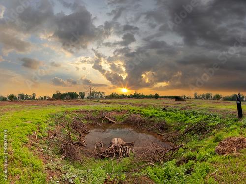 Drought swamp a concept of global warming and climate change