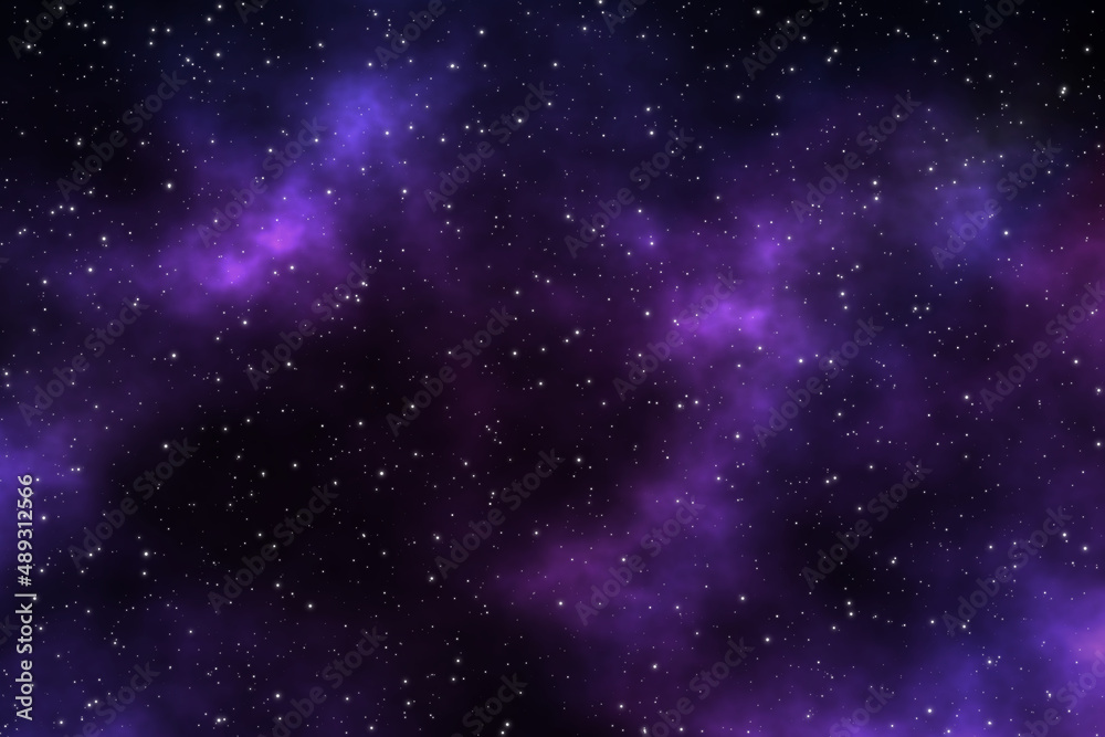 Purple galaxy sky at night illustration design