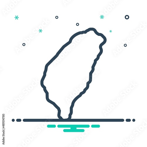 Mix icon for taiwan country 