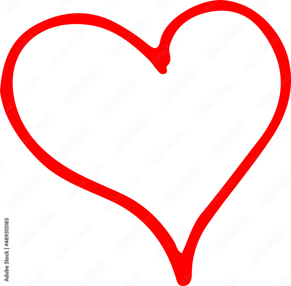 Heart hand draw icon sign design Heart hand draw icon sign design
