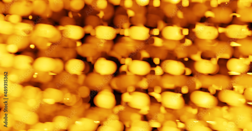 Fototapeta premium Render with bright yellow bokeh