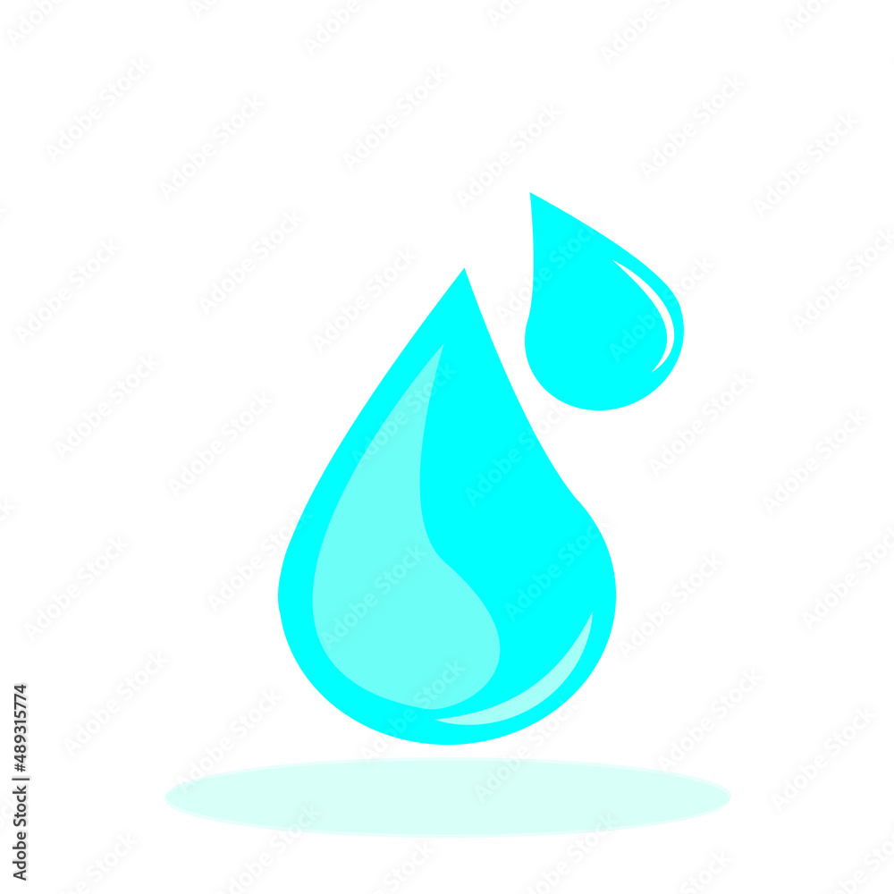 vector icon two drops of clean blue water logo icon vector icon two drops of clean blue water logo icon