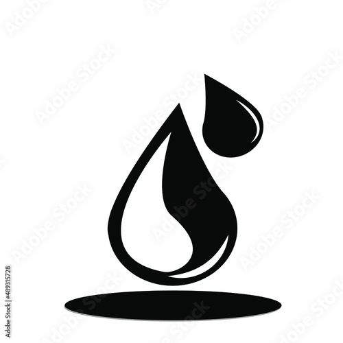 petroleum oil drop vector logo water icon