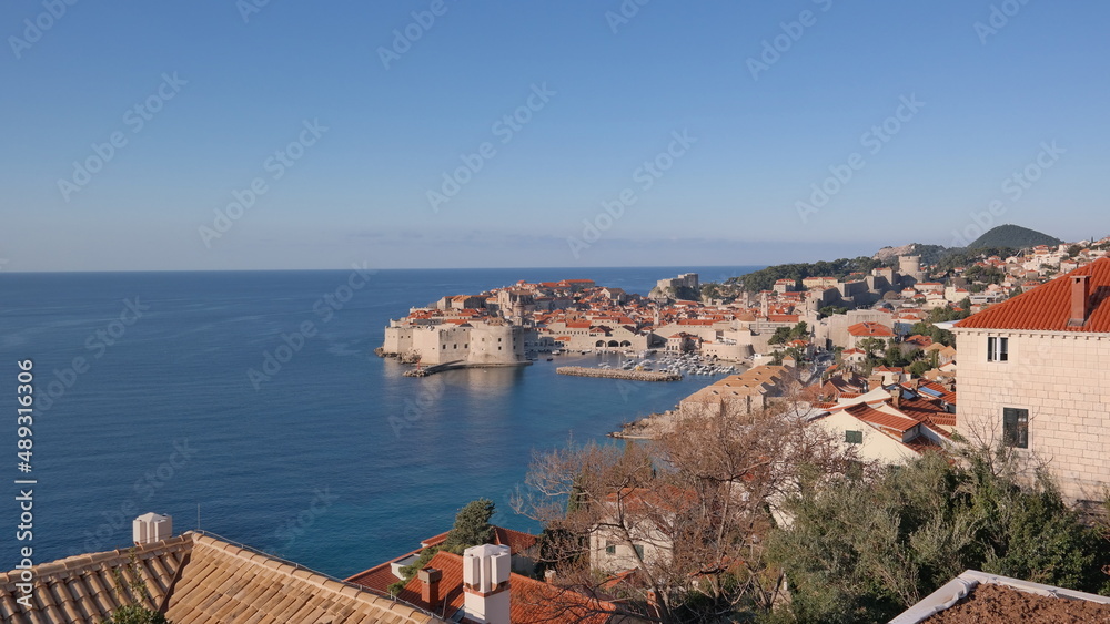 View of the ruins of Dubrovnik, Croatia