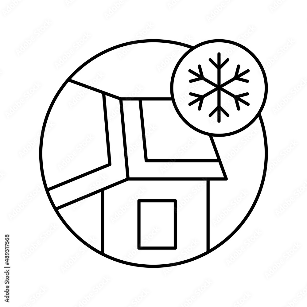 ice and water shield line icon vector illustration ice and water shield line icon vector illustration