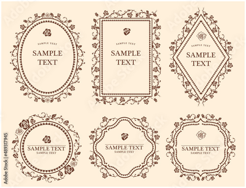 薔薇　飾り　フレーム