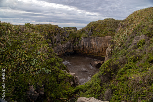 Blowhole in the cliffs