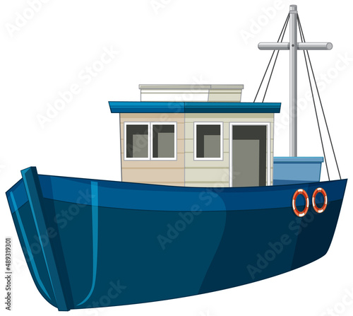 A fishing man boat isolated
