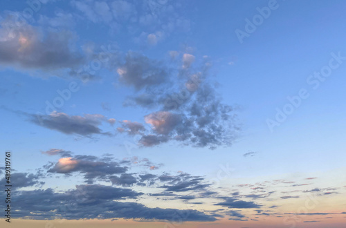 Blue sky background with clouds