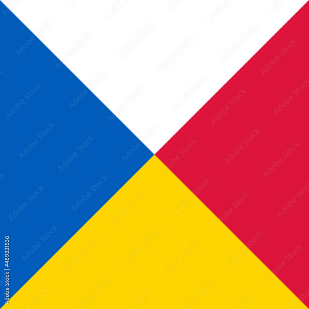 harmony icon of ukraine and poland flags. vector illustration