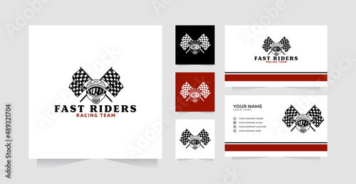 Motorcycle Racing logo design inspiration and business card