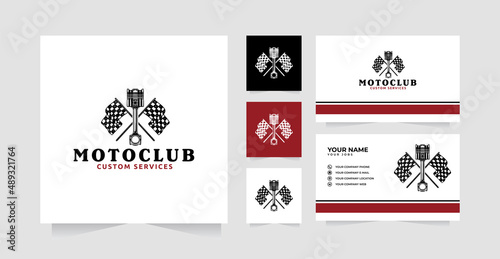 Piston Racing logo design inspiration and business card