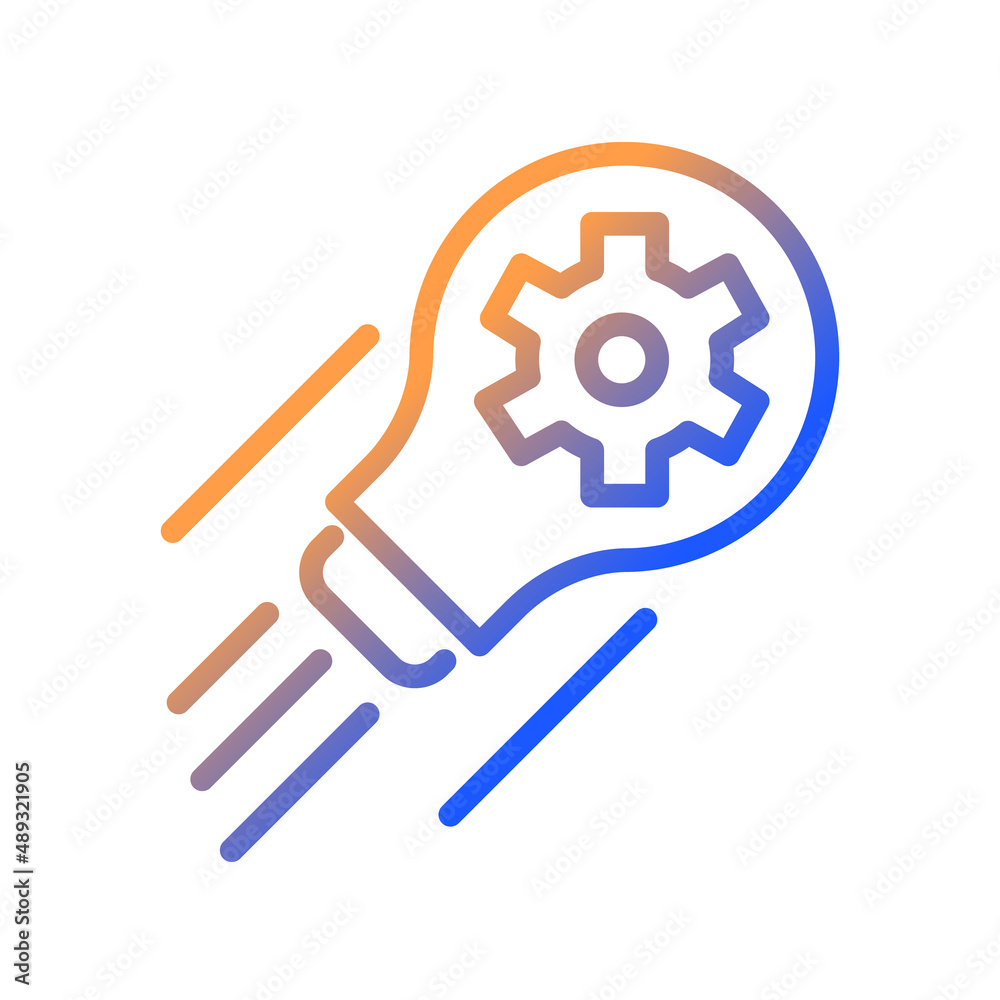 Development gradient linear vector icon Development gradient linear vector icon