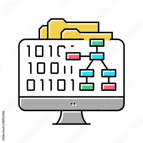 system software color icon vector illustration