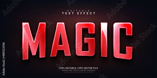 magic 3d style text effect