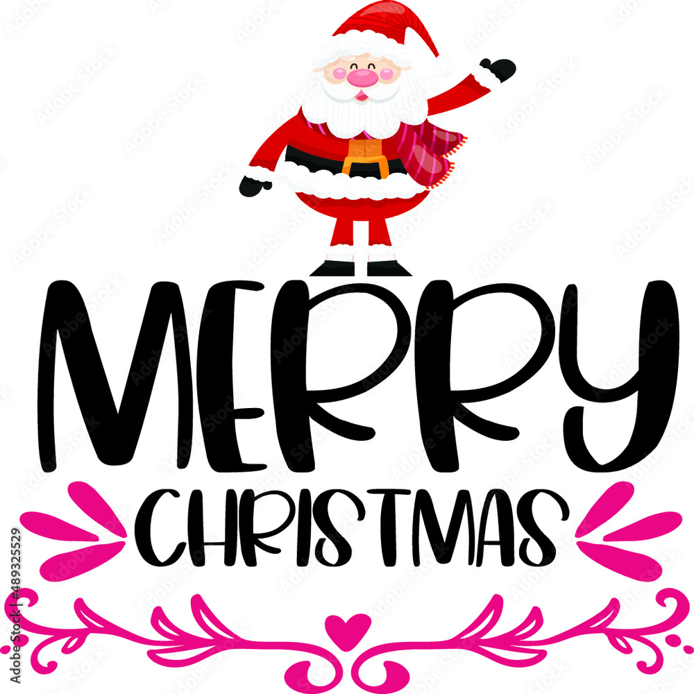 Fototapeta premium Christmas T-shirt and SVG Design 