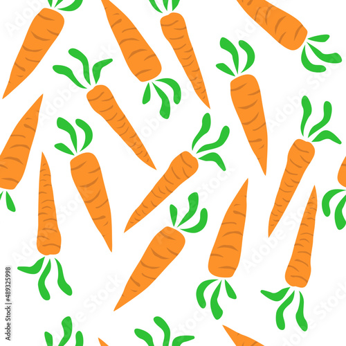 seamless pattern with carrots on white backgrond